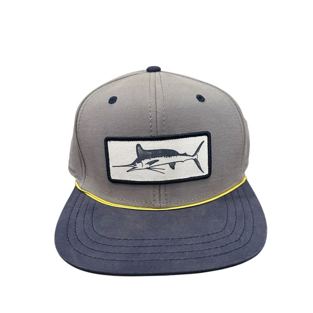Goorin Bros Hat Cap Cinch Back Gray Marlin Trucker Hat Adjustable Fishing Ocean